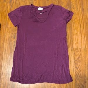 maroon shirt. medium.